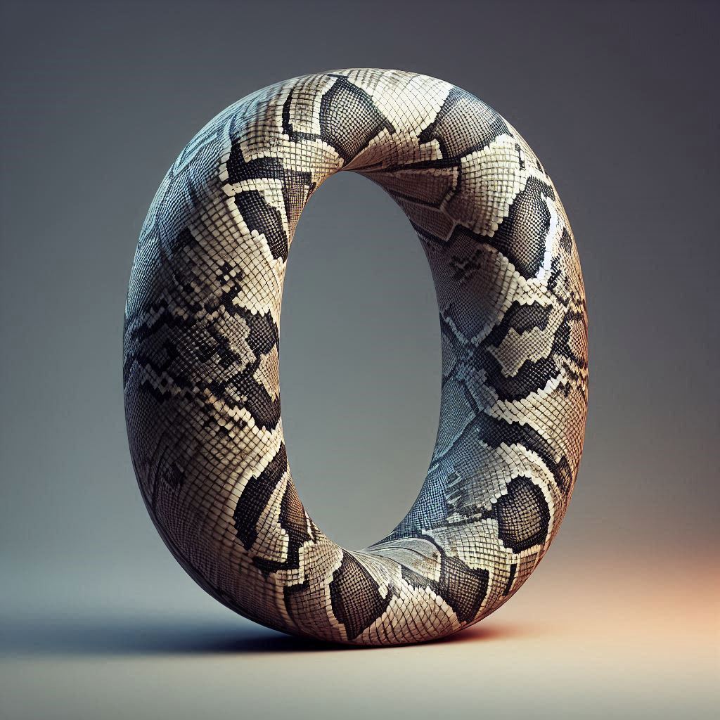 Snake leather — litera O