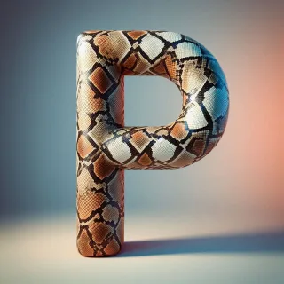 Snake leather — litera P