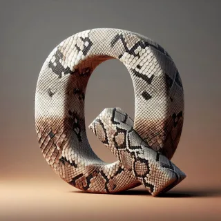 Snake leather — litera Q