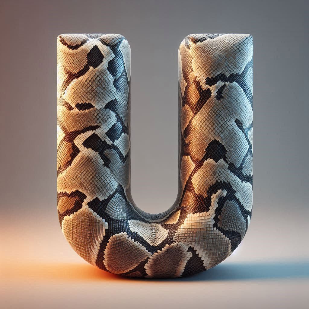 Snake leather — litera U