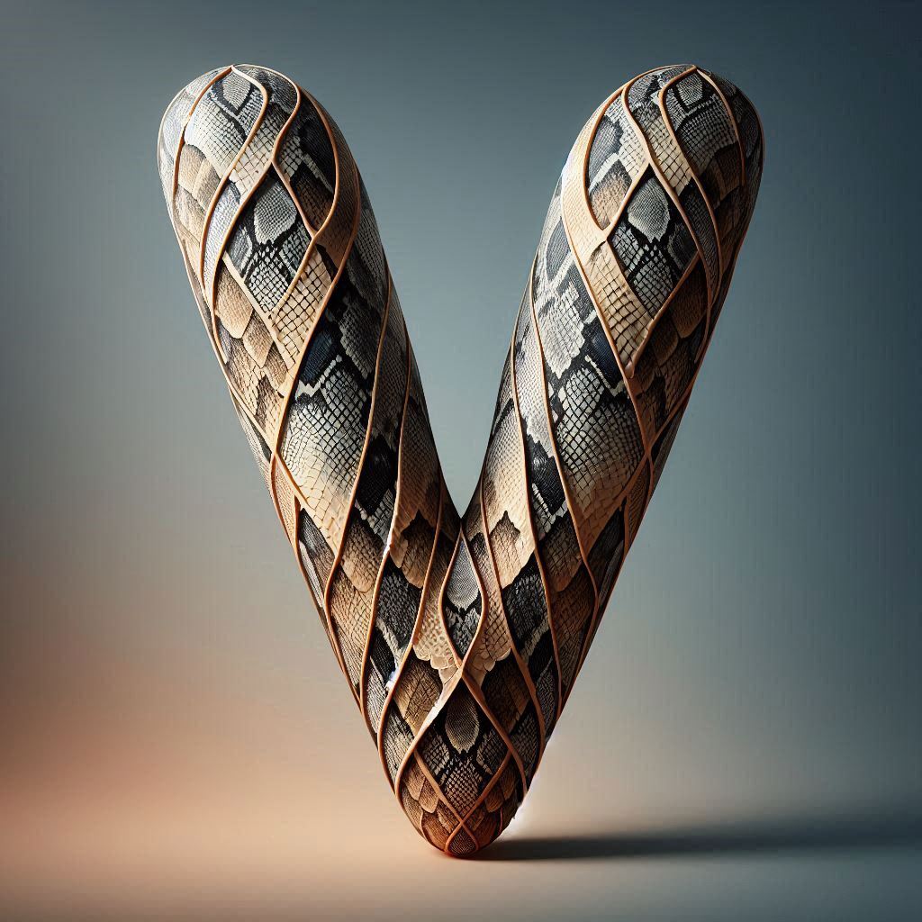 Snake leather — litera V