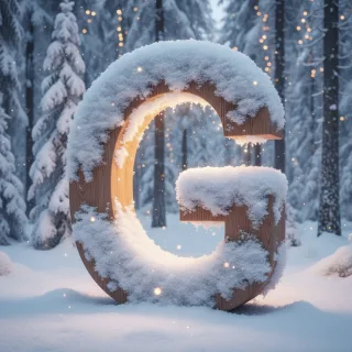 Snow-covered forest — litera G