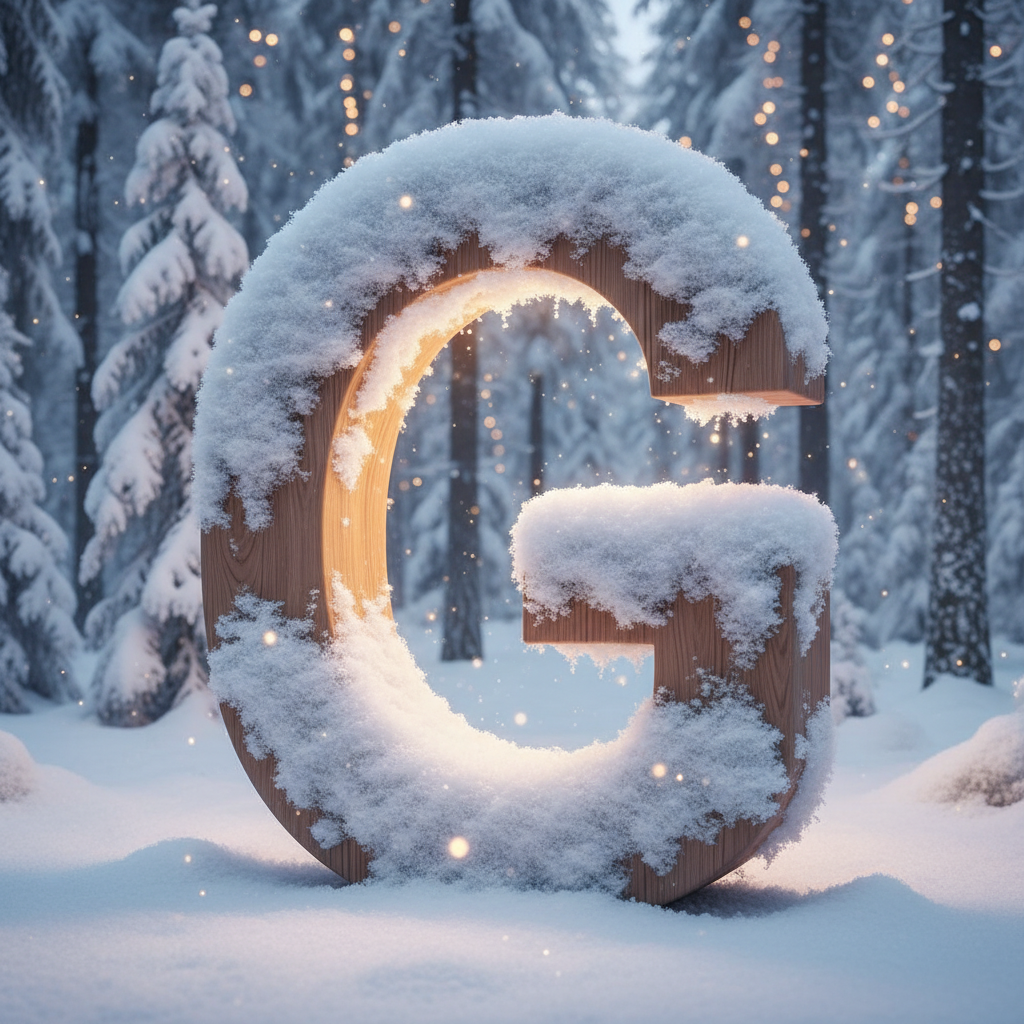 Snow-covered forest — litera G