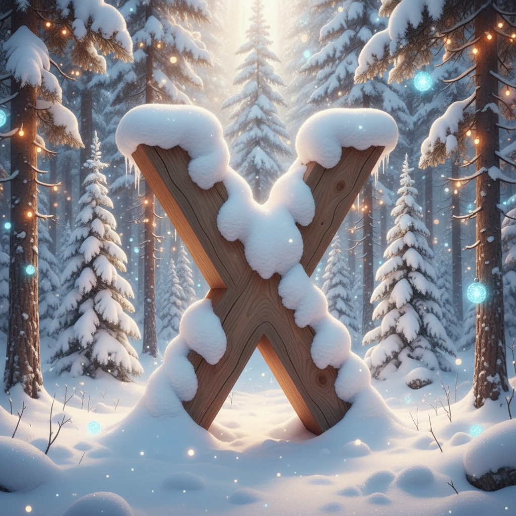 Snow-covered forest — litera X