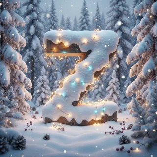 Snow-covered forest — litera Z