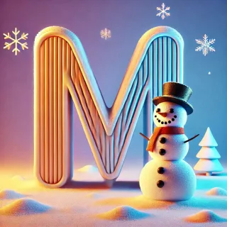 Snowman 2 — litera M (wariant 2)