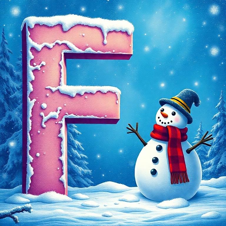 Snowman — litera F