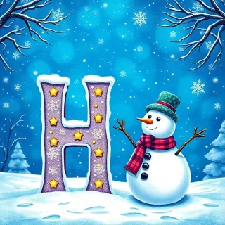 Snowman — litera H
