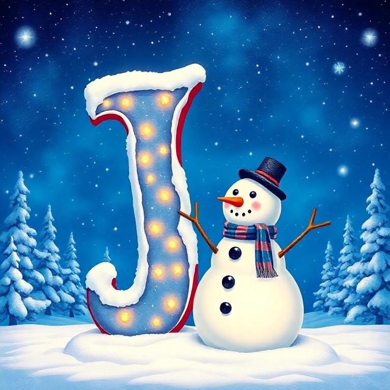 Snowman — litera J