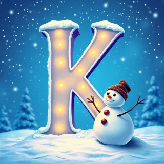 Snowman — litera K
