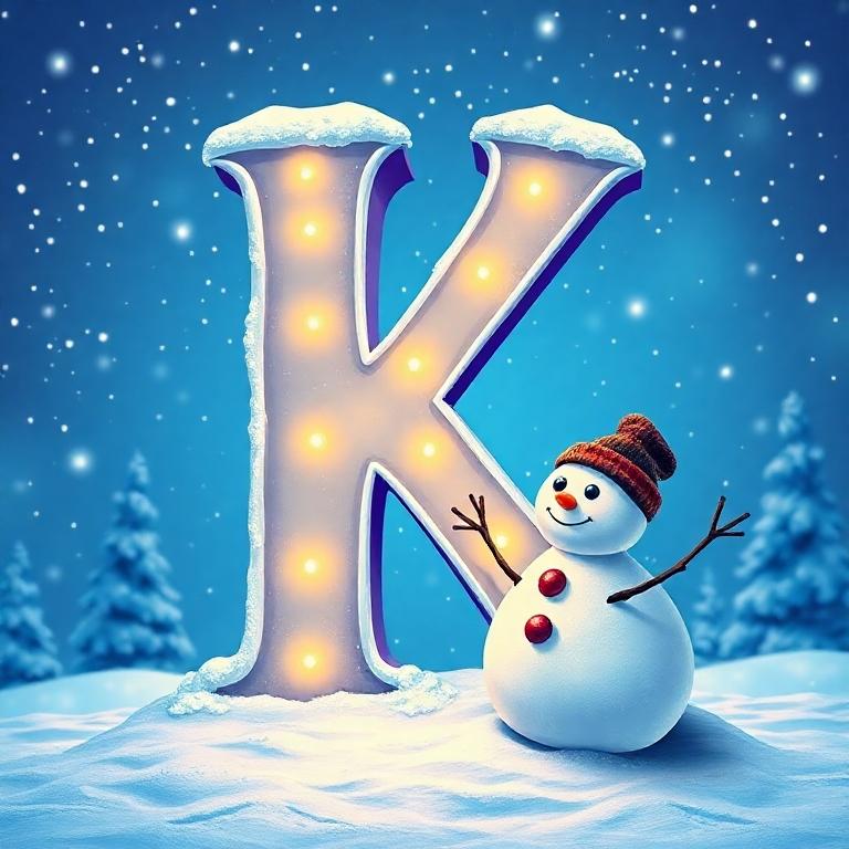 Snowman — litera K