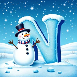 Snowman — litera N