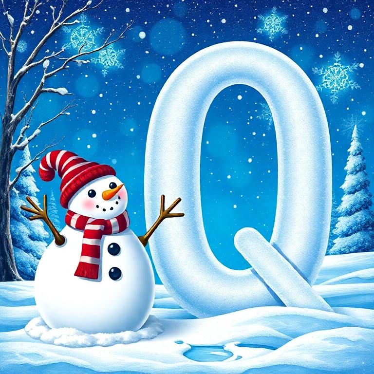 Snowman — litera Q