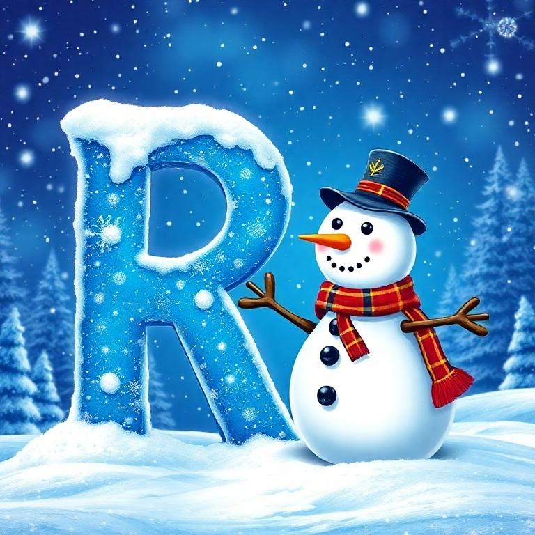 Snowman — litera R