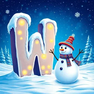 Snowman — litera W