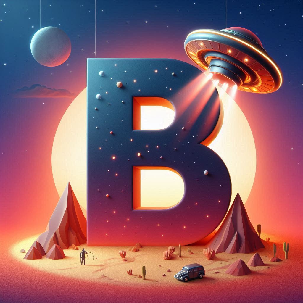 Space and ufo — litera B
