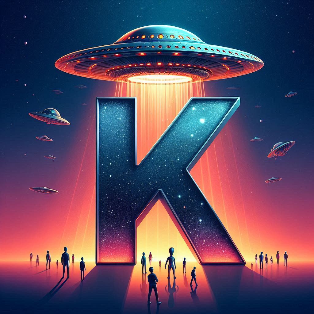 Space and ufo — litera K