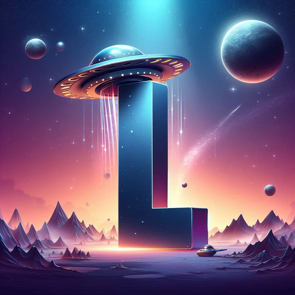 Space and ufo — litera L