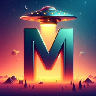 Space and ufo — litera M
