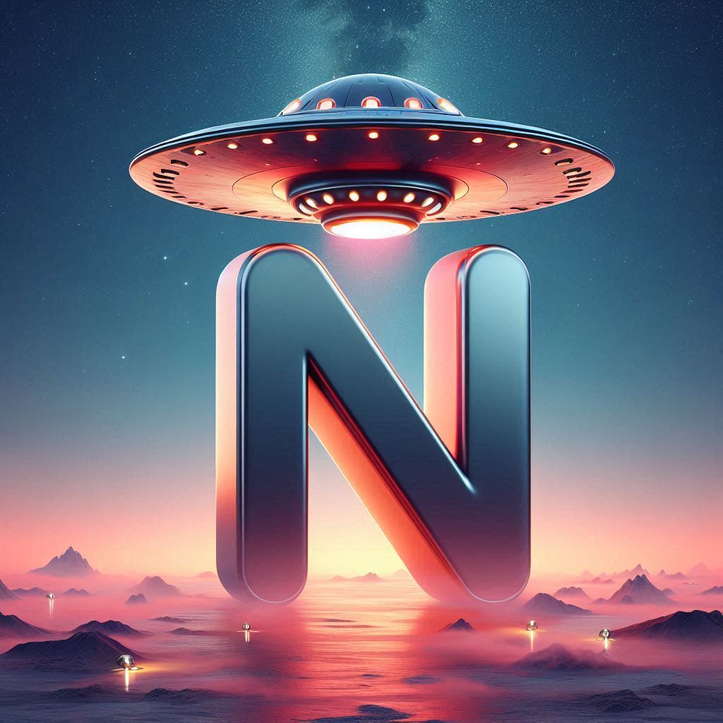 Space and ufo — litera N