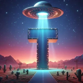 Space and ufo — litera T