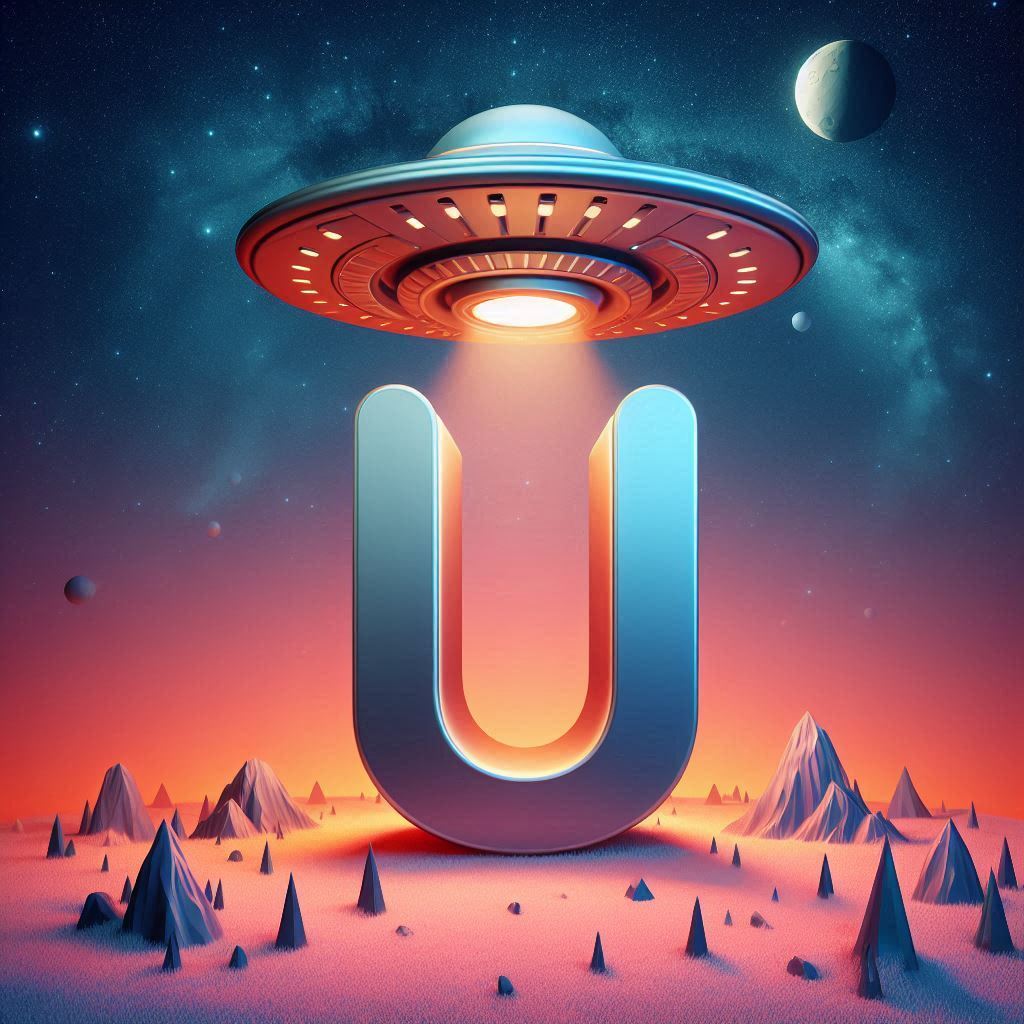 Space and ufo — litera U
