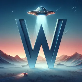 Space and ufo — litera W