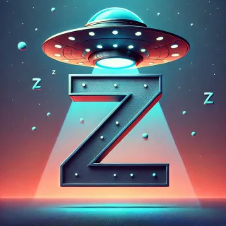 Space and ufo — litera Z (wariant 2)