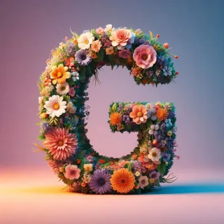 Spring flowers — litera G (wariant 2)