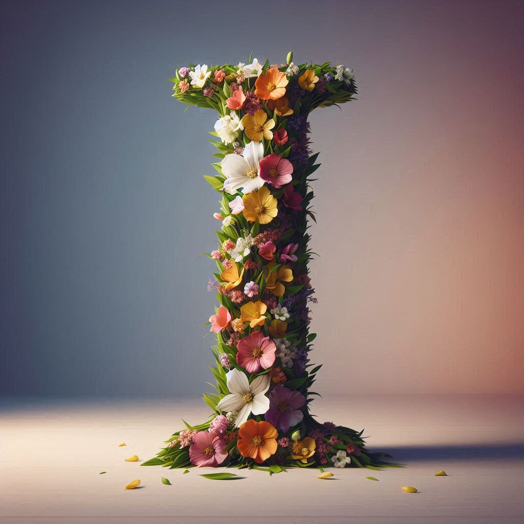 Spring flowers — litera I (wariant 2)