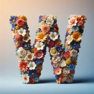 Spring flowers — litera W