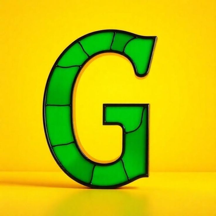 Stained glass green — litera G
