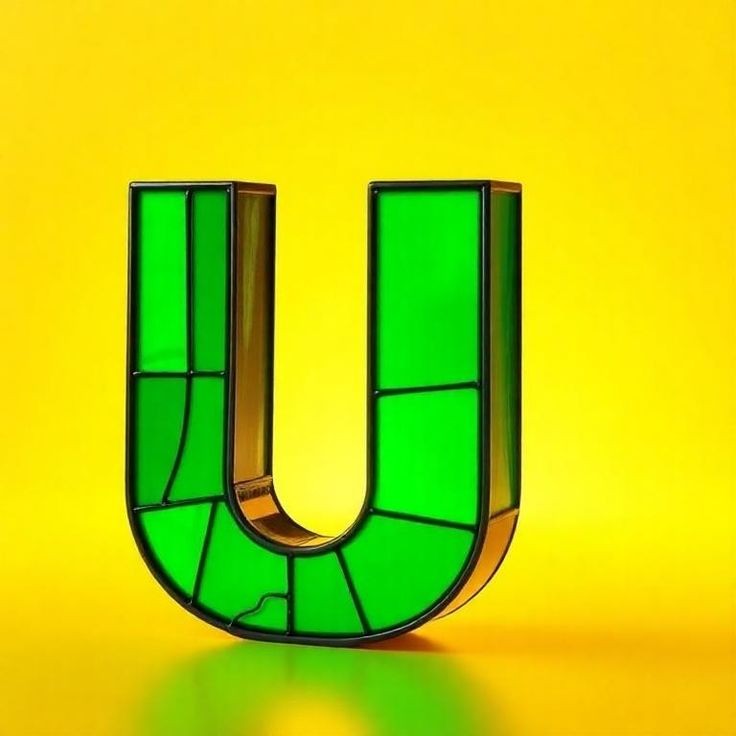 Stained glass green — litera U
