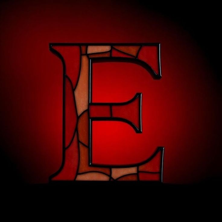 Stained glass red — litera E