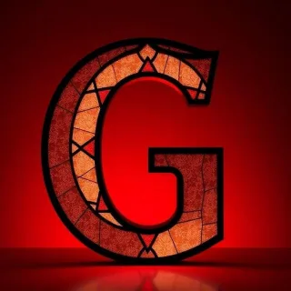 Stained glass red — litera G
