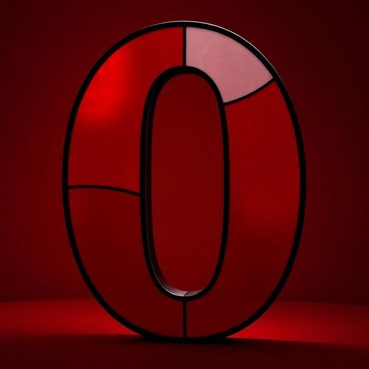Stained glass red — litera O