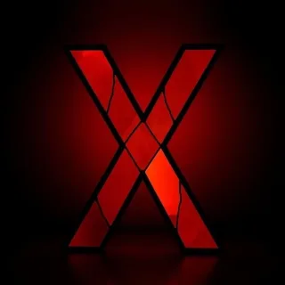 Stained glass red — litera X