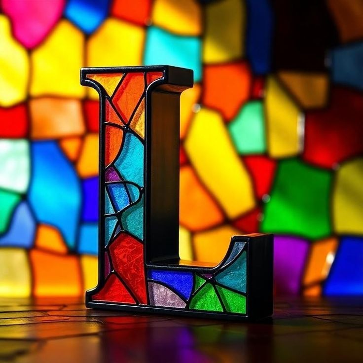 Stained glass — litera L