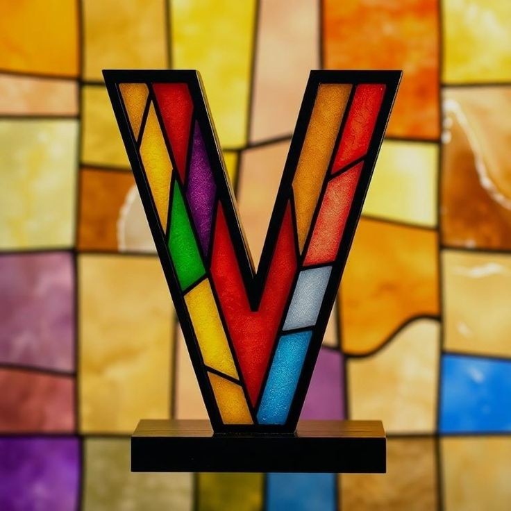 Stained glass — litera V