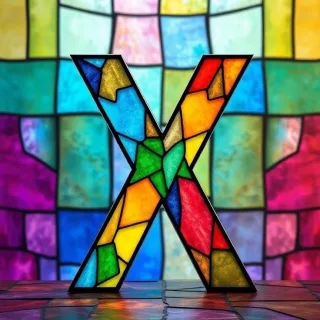 Stained glass — litera X
