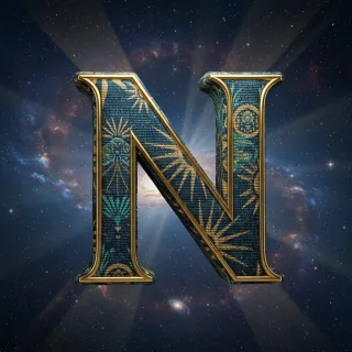 Starry sky — litera N