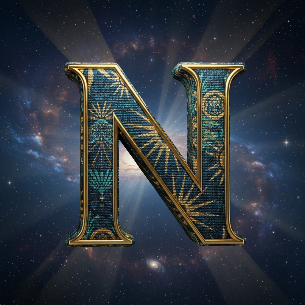 Starry sky — litera N