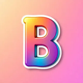 Sticker — litera B
