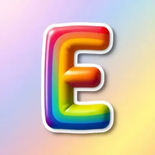 Sticker — litera E
