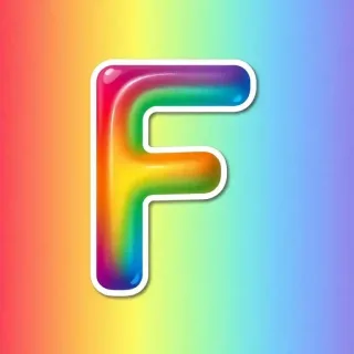 Sticker — litera F
