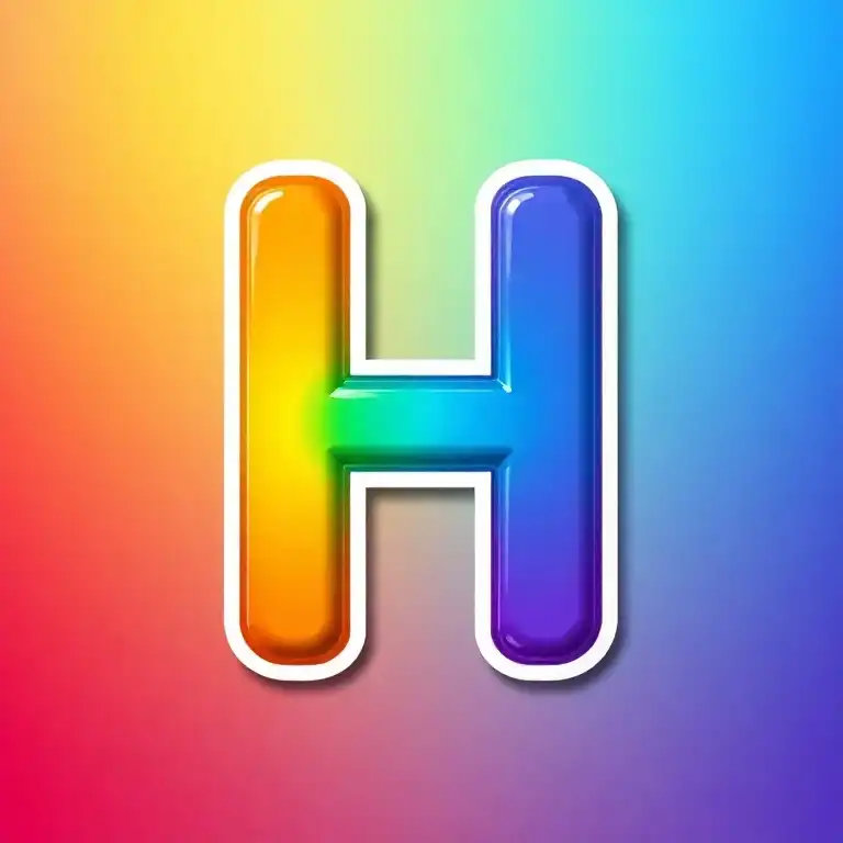 Sticker — litera H