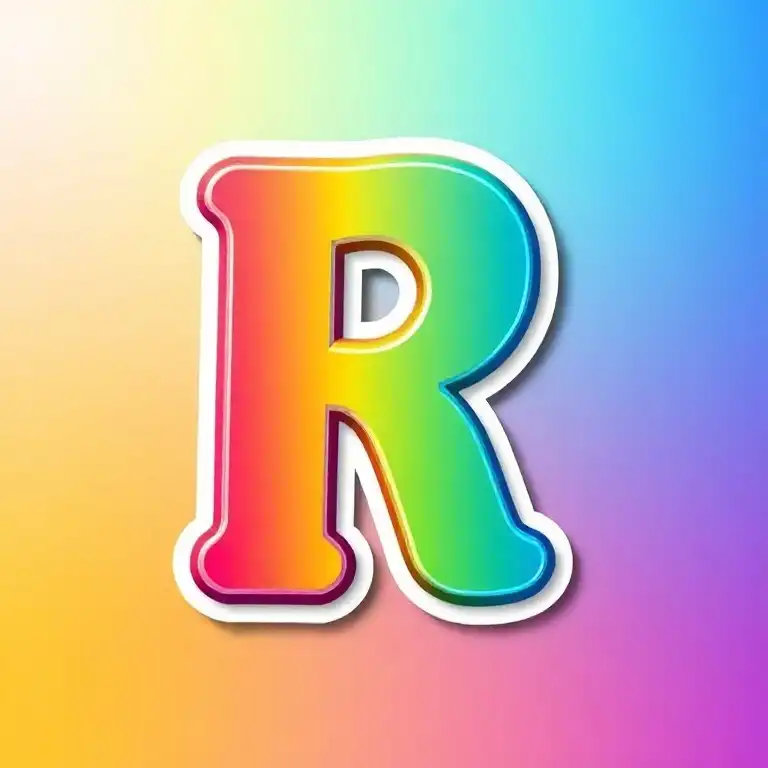 Sticker — litera R