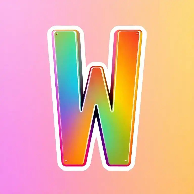 Sticker — litera W