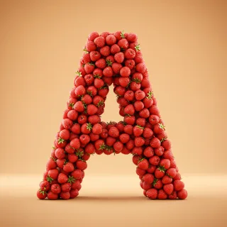 Strawberries 3 — litera A (wariant 2)