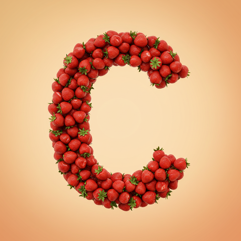 Strawberries 3 — litera C (wariant 2)